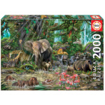 EDUCA Puzzle Africká džungle 2000 dílků 7480