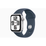 Apple Watch SE/44mm/Silver/Sport Band/Storm Blue/-S/M, MREC3QC/A