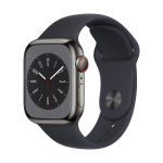 Apple Watch S8 Cell/45mm/Graphite/Sport Band/Midnight, MNKU3CS/A