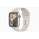 Apple Watch S9 Cell/45mm/Starlight/Sport Band/Starlight/-S/M, MRM83QC/A