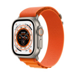 Apple Watch Ultra/49mm/Titan/Sport Band/Orange Alpine, MNHH3CS/A