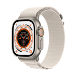 Apple Watch Ultra/49mm/Titan/Sport Band/Starlight Alpine, MQFT3CS/A