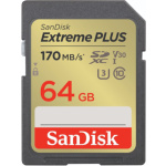 SanDisk Extreme PLUS/SDXC/64GB/170MBps/UHS-I U3 / Class 10, SDSDXW2-064G-GNCIN