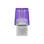 Kingston DataTraveler MicroDuo 3C/128GB/200MBps/USB 3.2/USB-A + USB-C/Fialová, DTDUO3CG3/128GB