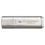 Kingston IronKey Locker+ 50/64GB/145MBps/USB 3.1/USB-A/Stříbrná, IKLP50/64GB