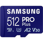 Samsung/micro SDXC/512GB/180MBps/USB 3.0/USB-A/Class 10/+ Adaptér/Modrá, MB-MD512SB/WW