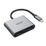 AKASA - adaptér Type-C na dual HDMI MST, AK-CBCA26-18BK