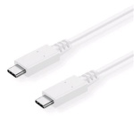 Kabel C-TECH USB 3.2, Type-C (CM/CM), PD 100W, 20Gbps, 2m, bílý, CB-USB32-20W