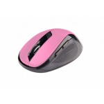 Myš C-TECH WLM-02P, černo-růžová, bezdrátová, 1600DPI, 6 tlačítek, USB nano receiver, WLM-02P