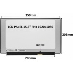 SIL LCD PANEL 15,6" FHD 1920x1080 40PIN MATNÝ IPS 144HZ / BEZ ÚCHYTŮ, 77030550
