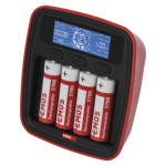 EMOS Inteligentní nabíječka BCN-42D + 4xAA 2700mAh, 1603029000