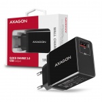 AXAGON ACU-QC19, QC nabíječka do sítě 19W, 1x USB-A port, QC3.0/AFC/FCP/SMART, černá, ACU-QC19
