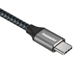 PremiumCord Kabel USB 3.2 Gen 1 USB-C male - USB-C male, bavlněný oplet, 1m, ku31ct1