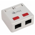 Zásuvka Solarix CAT5E UTP 2 x RJ45 na omítku bílá, 22162880