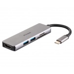 D-Link 5-in-1 USB-C Hub with HDMI and SD/microSD Card Reader, DUB-M530