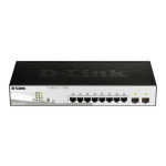 D-Link DGS-1210-10P, 10-port 10/100/1000 Gigabit PoE Smart Switch including 2x SFP 65W, DGS-1210-10P/E