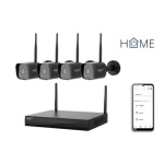 iGET HOME NVR N4C4 - CCTV bezdrátový Wi-Fi set FullHD 1080p, 4CH NVR + 4x kamera 1080p se zvukem, HOME NVR N4C4