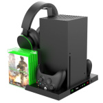 iPega XBX023 Multifunkční Nabíjecí Stojan s Chlazením pro Xbox Series X, 6974363710354