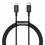 Baseus CATLYS-A01 Superior Fast Charging Datový Kabel USB-C to Lightning  20W 1m Black, 6953156205307