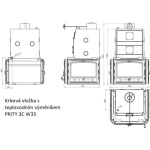 Krbová vložka s teplovodním výměníkem PRITY 3C W35, 144