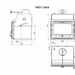 Krbová vložka s teplovodním výměníkem PRITY C W18, 158