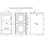 Krbová kamna s výměníkem PRITY S2 W10 černá, 237