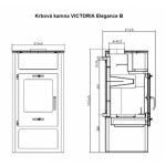 Krbová kamna s výměníkem VICTORIA Elegance B černá, 3100