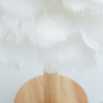 Table lamp bedside feather Art Deco white CBDPH 599212