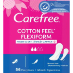 Carefree Cotton Flexiform slipové vložky, 56 ks