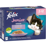 Felix Fantastic Junior kapsičky pro kočky výběr v želé, 12× 85 g
