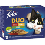 Felix Fantastic DUO kapsičky pro kočky, výběr v želé se zeleninou 12× 85 g