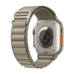 Apple Watch Ultra 2 49mm titanové pouzdro s olivovým alpským tahem - Large MRF03CS/A