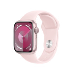 Apple Watch Series 9 41mm Růžový hliník se světle růžovým sportovním řemínkem - S/M MR933QC/A